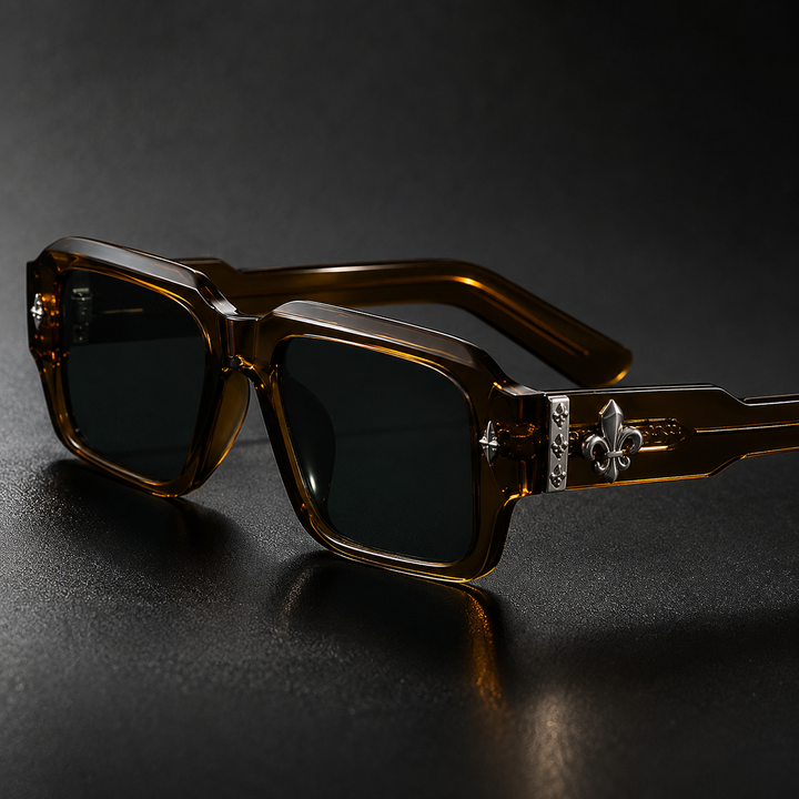 Fleur Crest Square Sunglasses