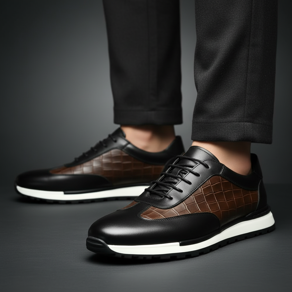 Firenze Grid Leather Oxfords
