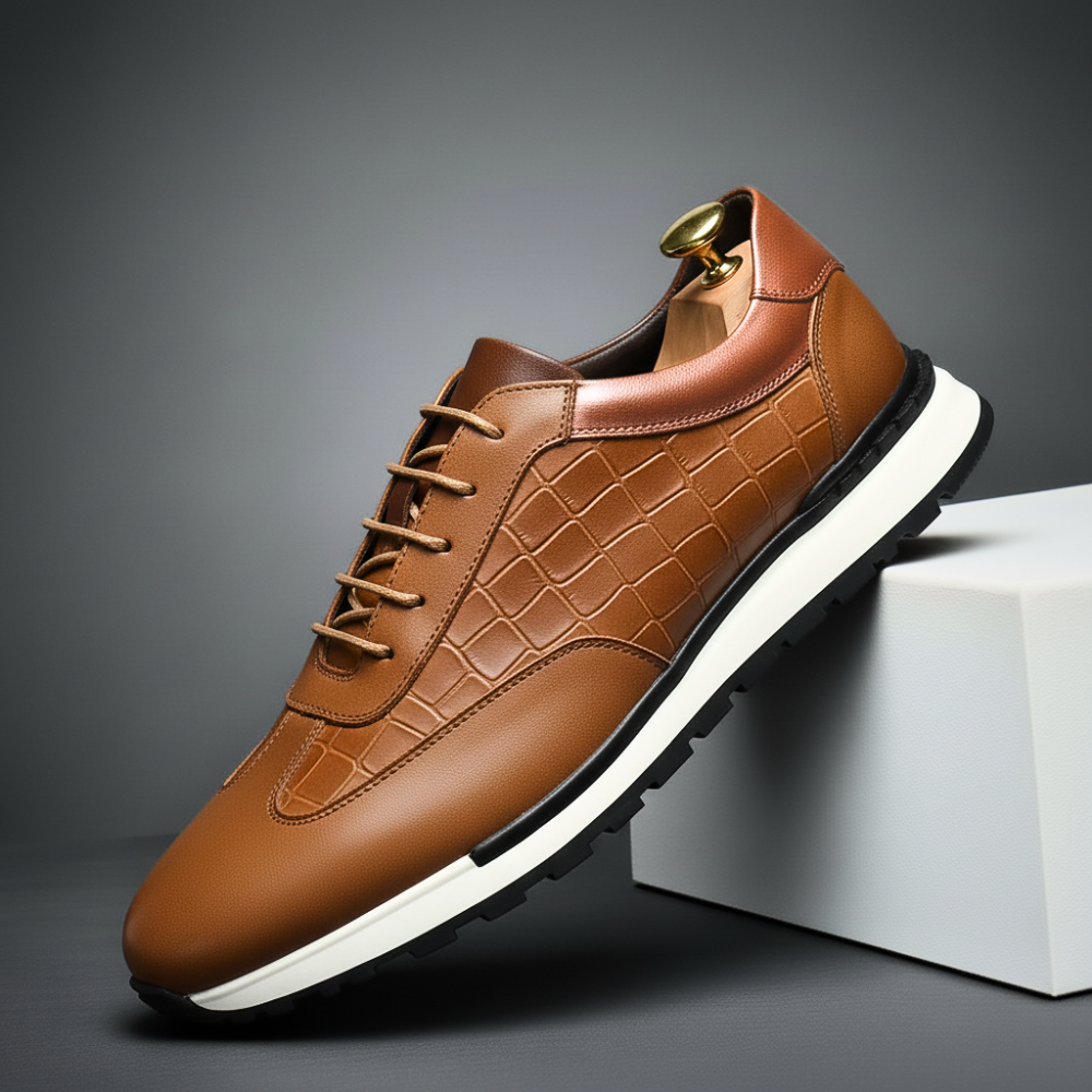 Firenze Grid Leather Oxfords