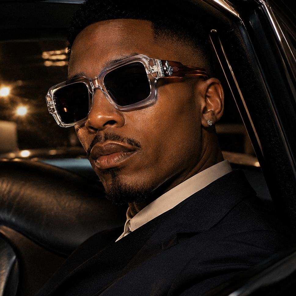 Fleur Crest Square Sunglasses