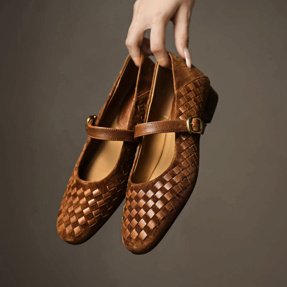 Florentina Woven Leather Pumps