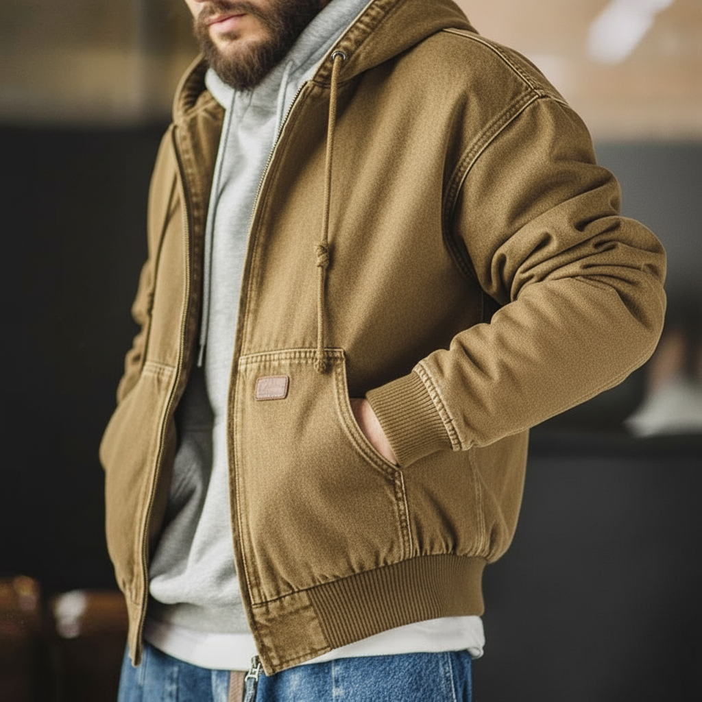Foundry Hooded Denim Jacket
