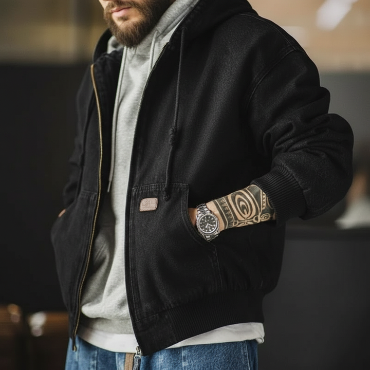 Foundry Hooded Denim Jacket
