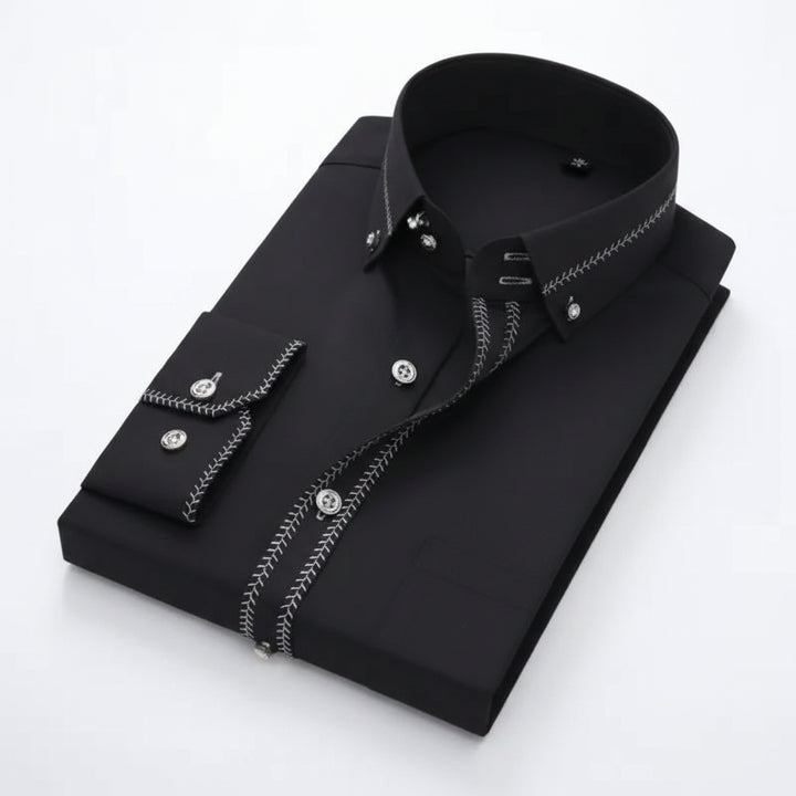 Veyron Zip-Placket Dress Shirt