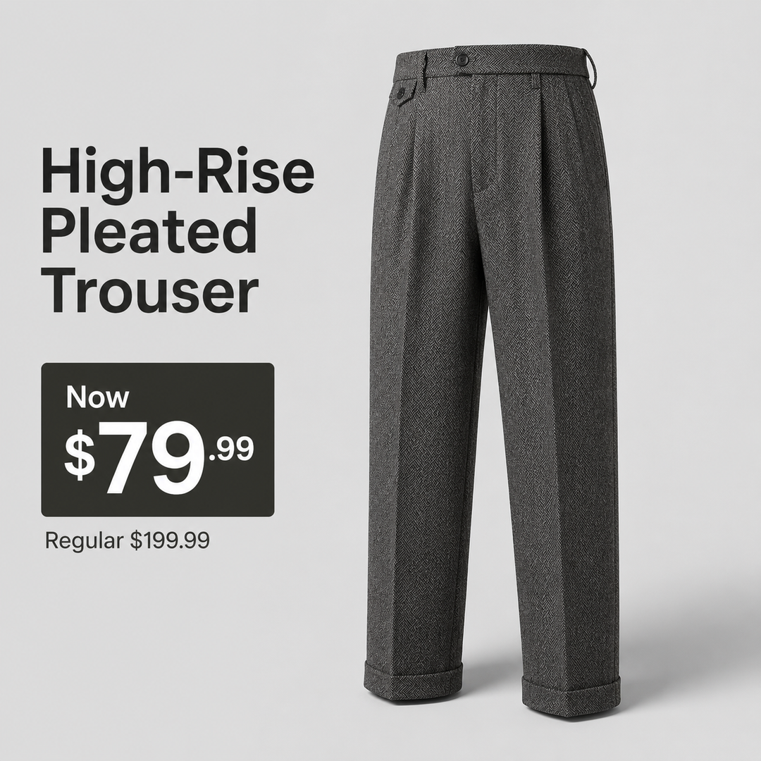 Herringbone Wool Trousers