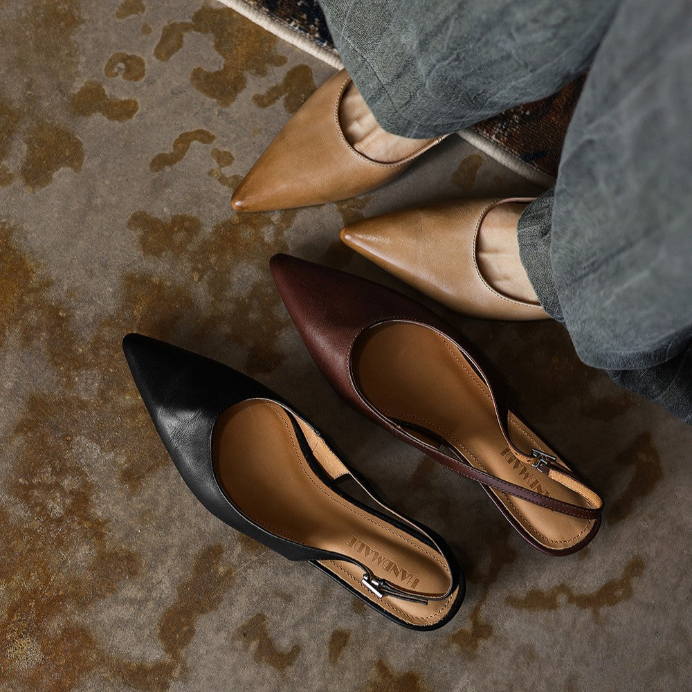 Aeris Leather Slingbacks