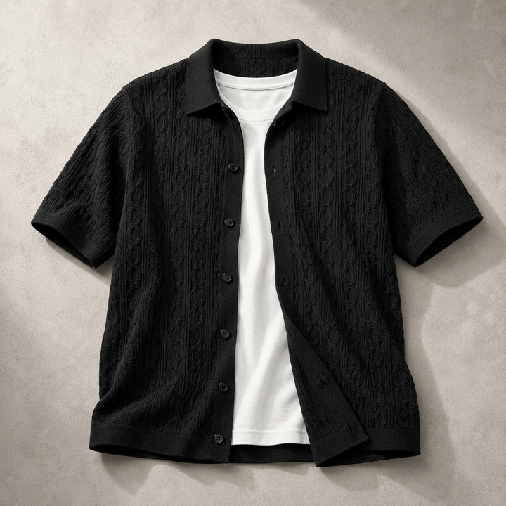 Portofino Cable Knit Polo
