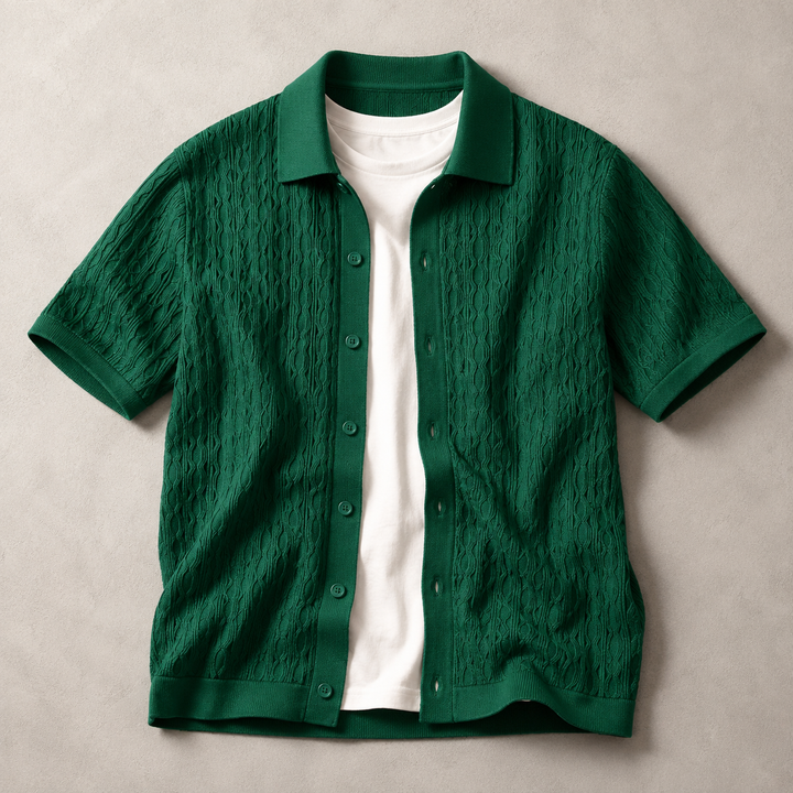 Portofino Cable Knit Polo