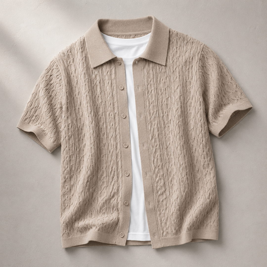 Portofino Cable Knit Polo
