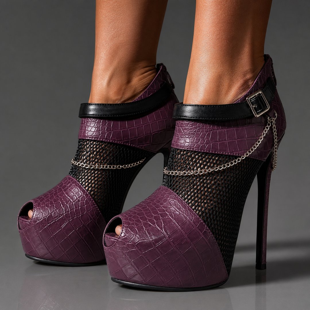 Rettilia Peep-Toe Platforms