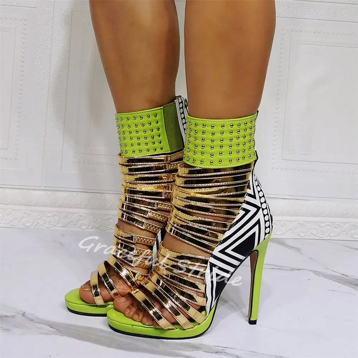 Tribale Strappy Gladiator Stilettos