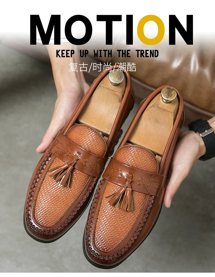 Frangia Tassel Woven Loafers