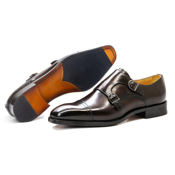 Veneziano Double Monk Cap-Toe Shoes