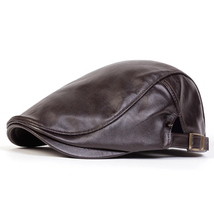 Alden Leather Flat Cap