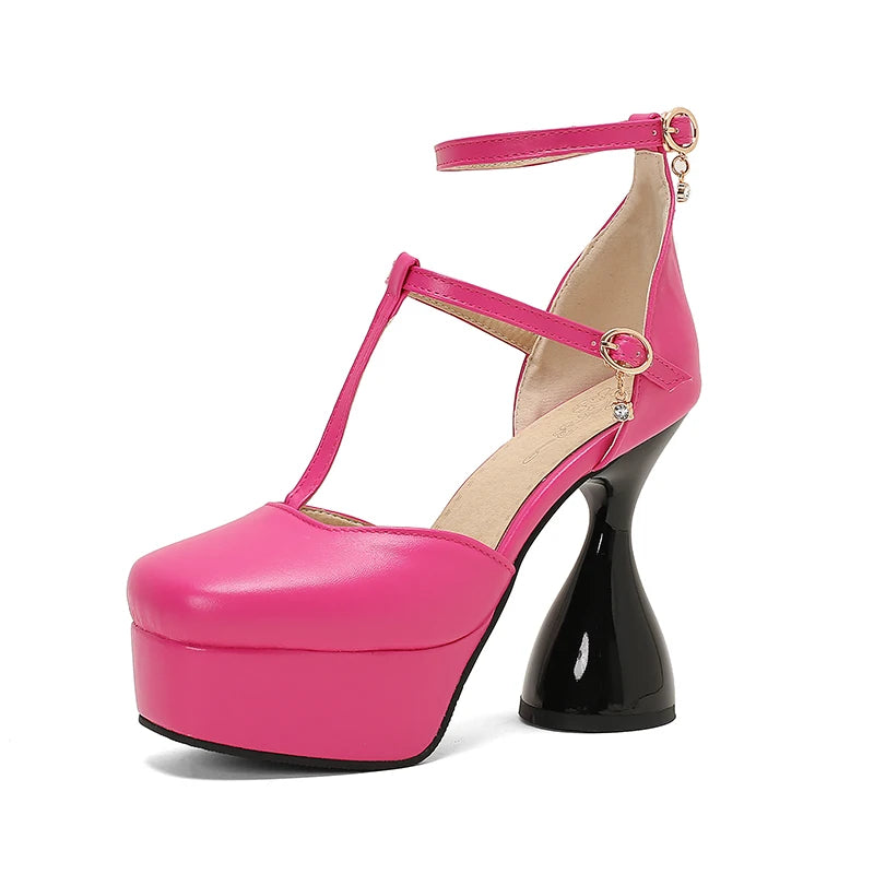 Clessidra T-Strap Platform Heels