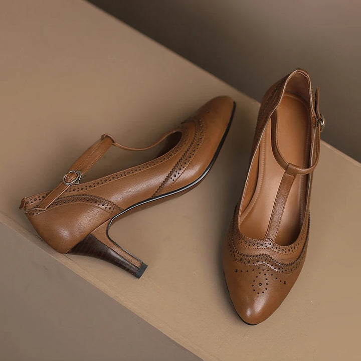 Mirella Vintage Leather Pumps