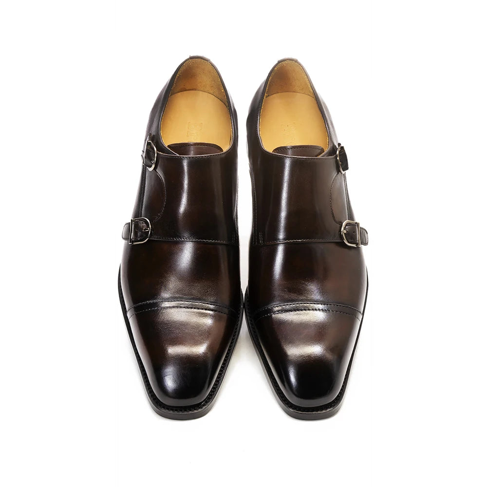 Veneziano Double Monk Cap-Toe Shoes