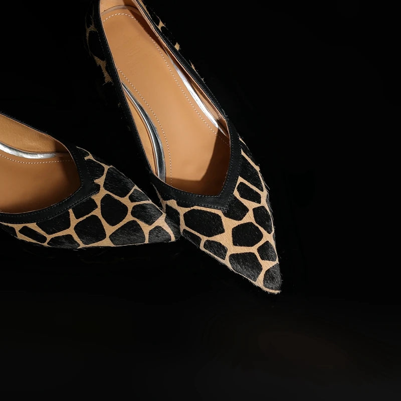 Criniera Sculpted-Heel Horsehair Pumps
