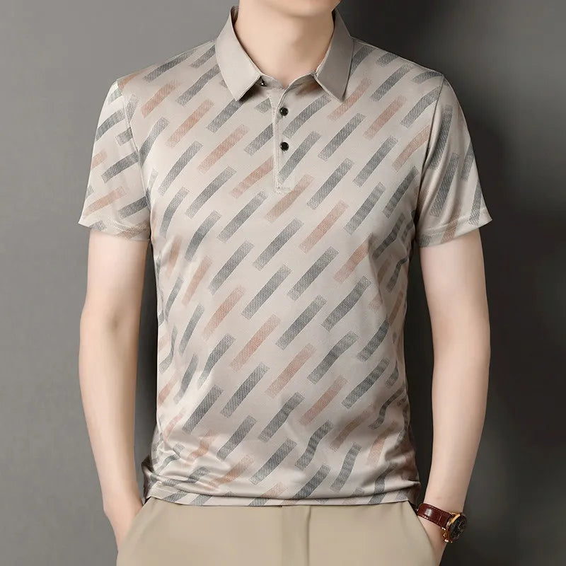 Obliqua Diagonal Stripe Polo