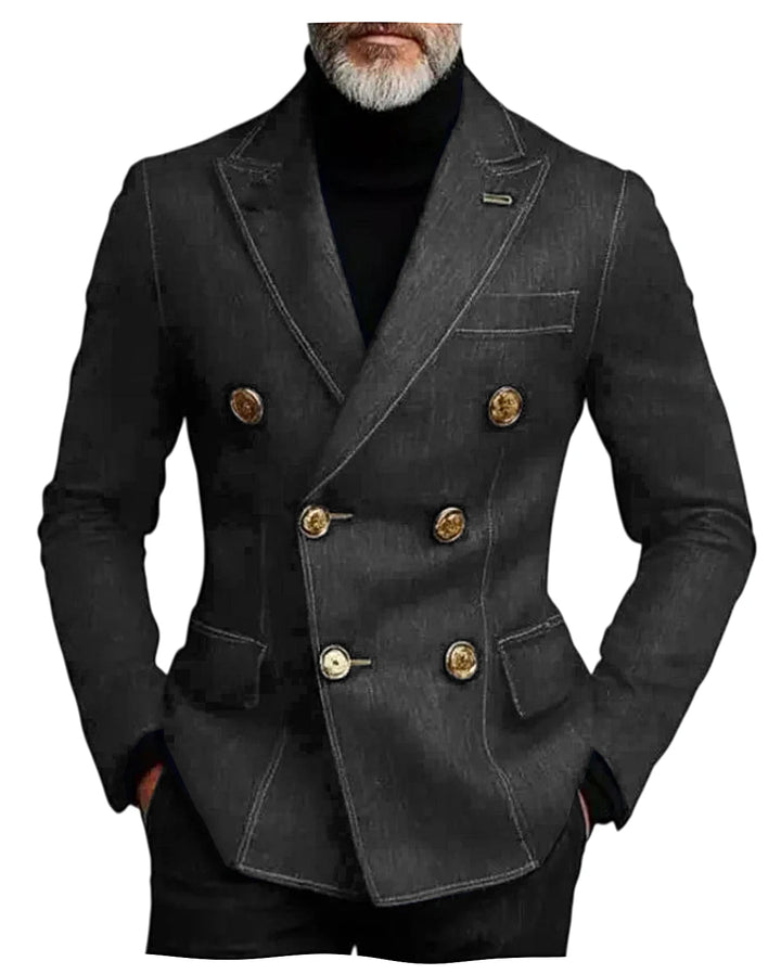 Ammiraglio Double-Breasted Denim Blazer
