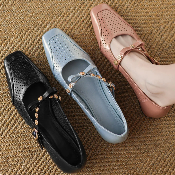 Contessa Aircut Leather Flats