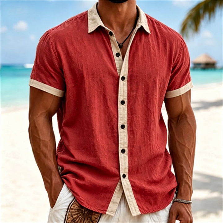Shoreline Contrast Beach Shirt