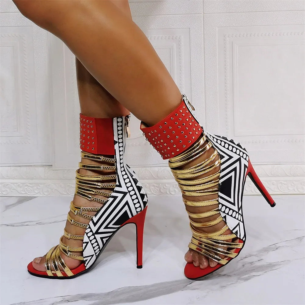 Tribale Strappy Gladiator Stilettos