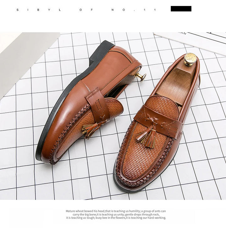 Frangia Tassel Woven Loafers