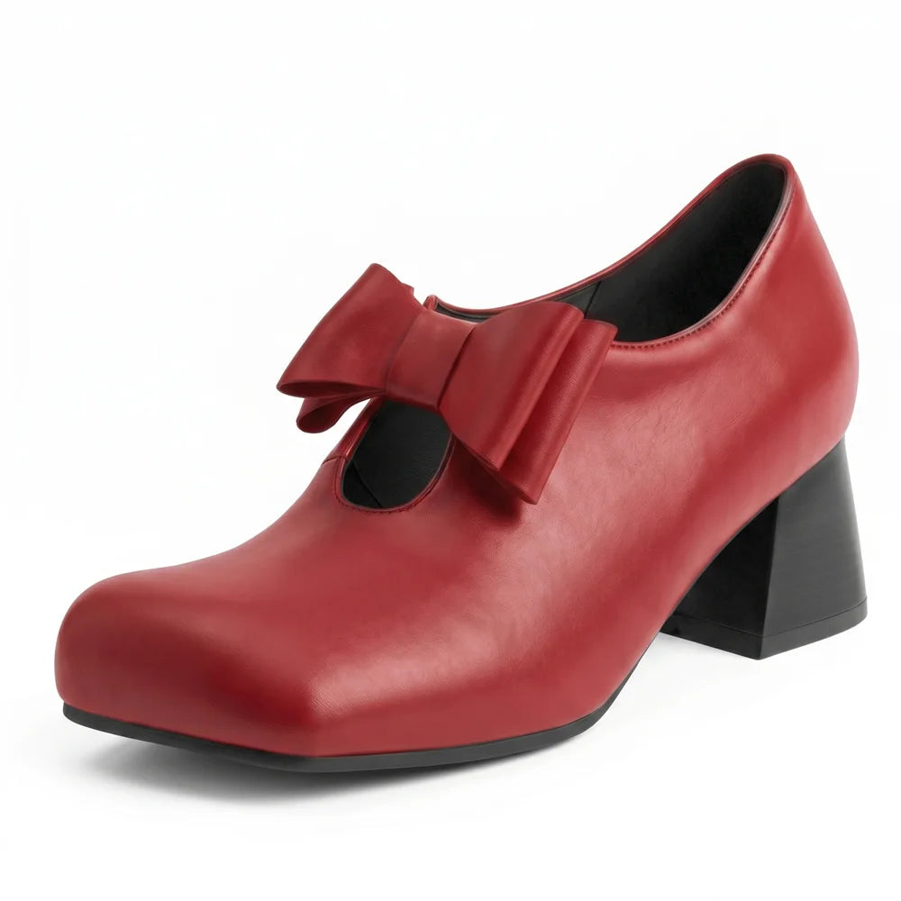 Vezzosa Bow Square-Toe Mary Janes