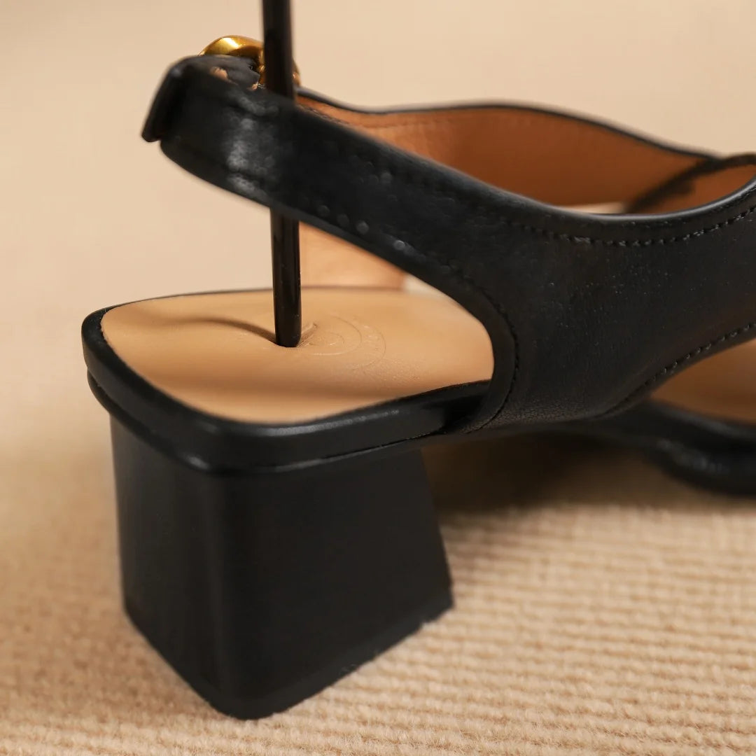 Vittoria Leather Cross Heels