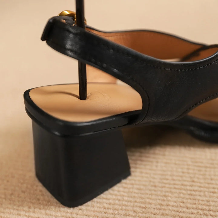 Vittoria Leather Cross Heels