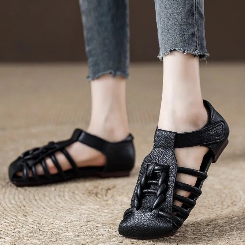 Intrecci Braided Leather Sandals