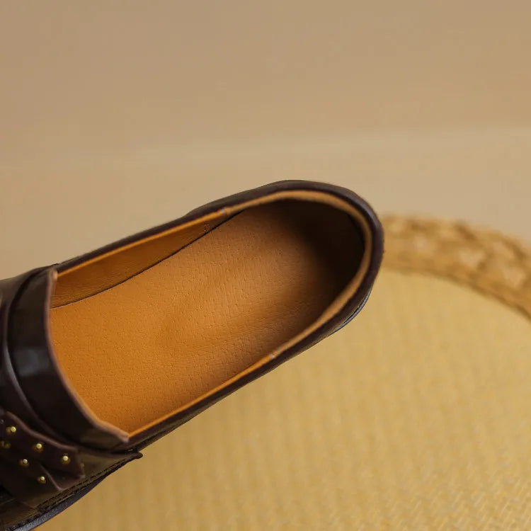 Elowen Rivet Bow Loafers