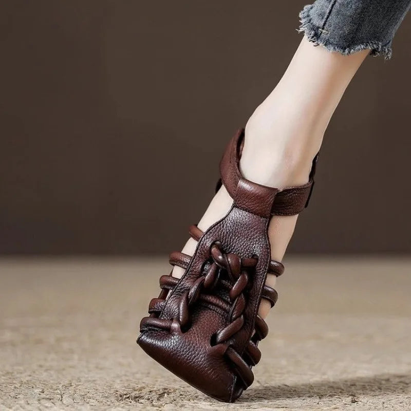 Intrecci Braided Leather Sandals