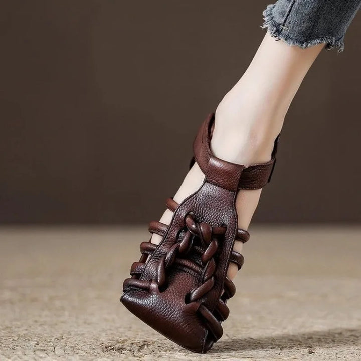 Intrecci Braided Leather Sandals