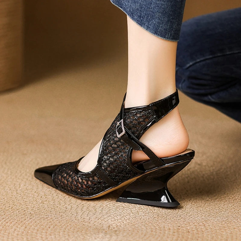 Marquesa Leather Slingbacks