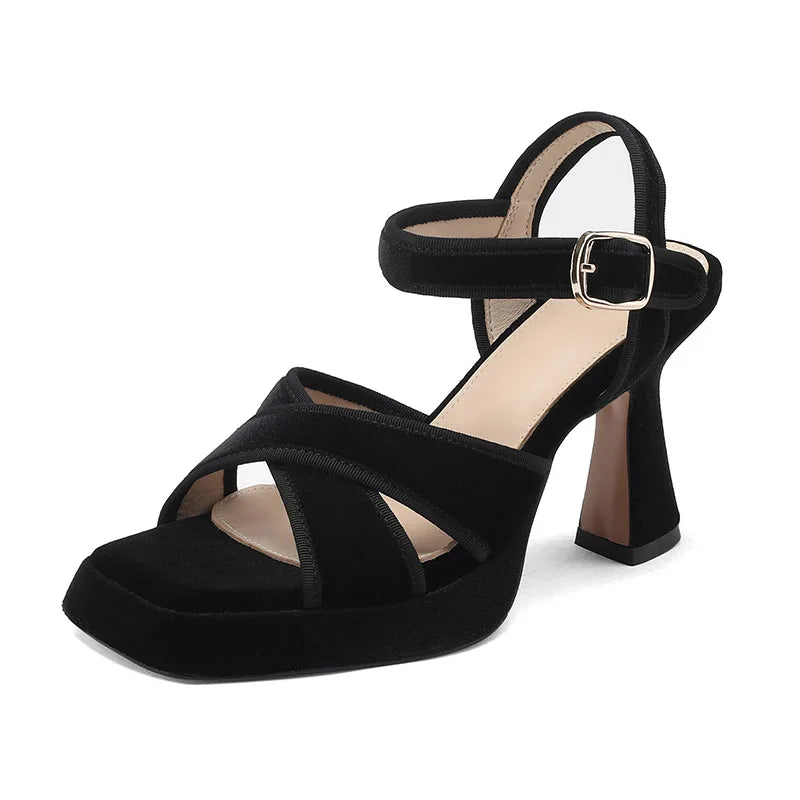 Velluta Cross-Band Platform Sandals
