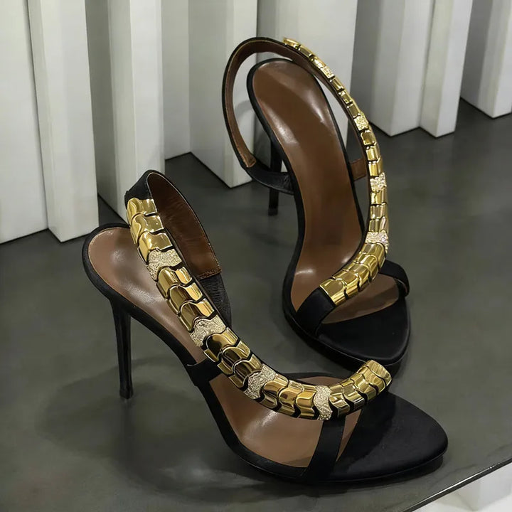 Serpentina Jeweled Slingback Sandals