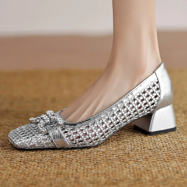 Tressa Woven Crystal Pumps