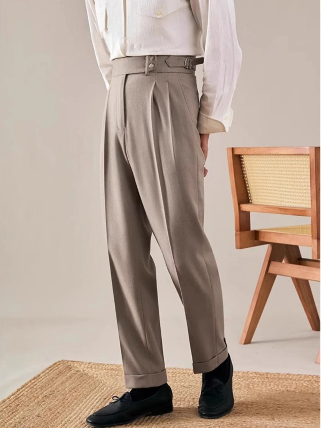 Napoli High-Rise Pleated Trousers