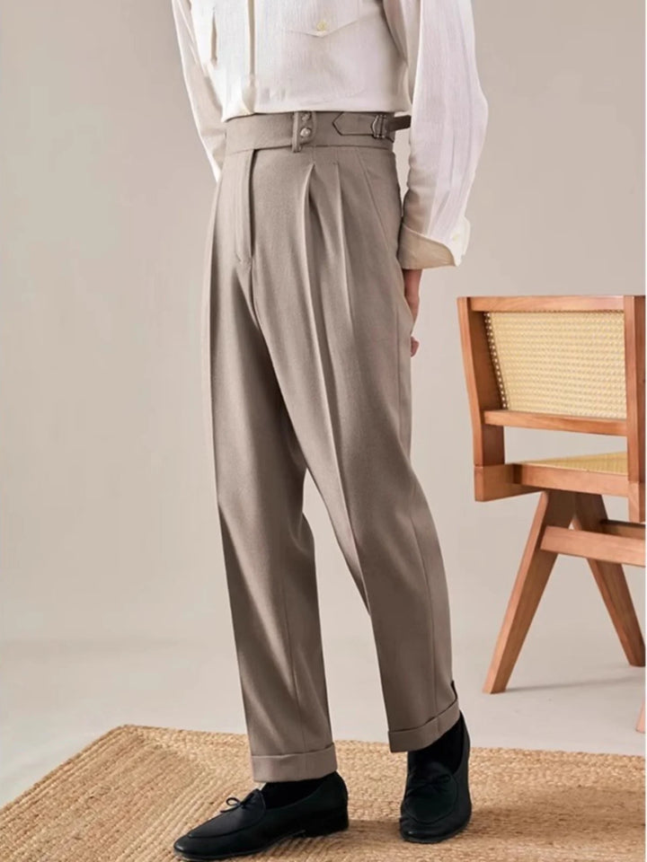 Napoli High-Rise Pleated Trousers