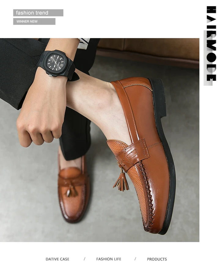 Frangia Tassel Woven Loafers