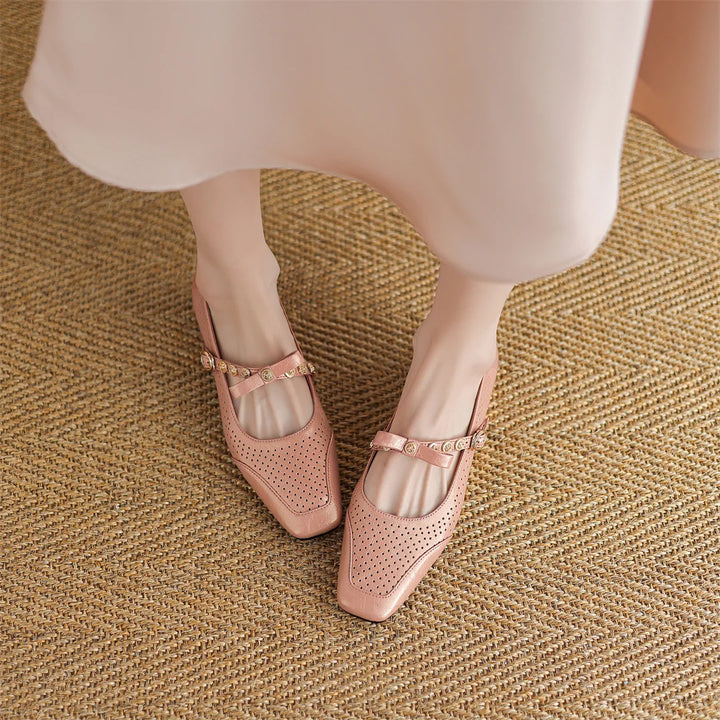 Contessa Aircut Leather Flats