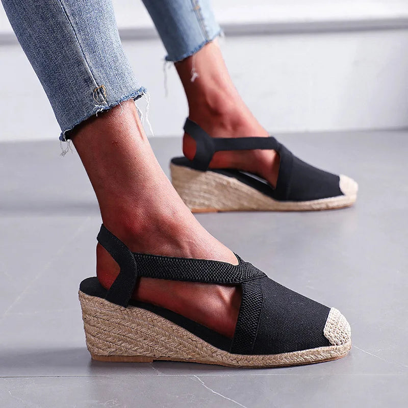 Braided Wedge Sandals
