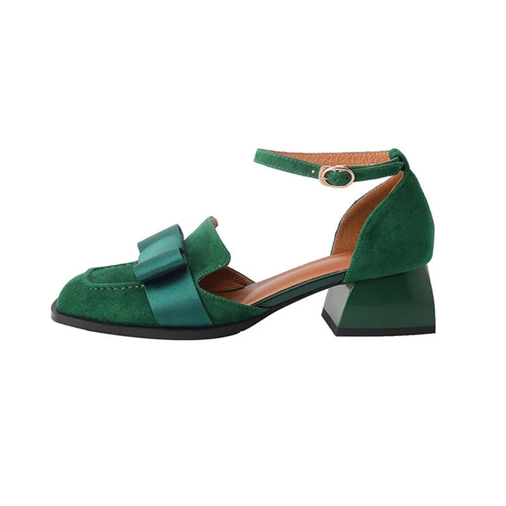 Fiocchetta Bow Square-Toe Mary Janes