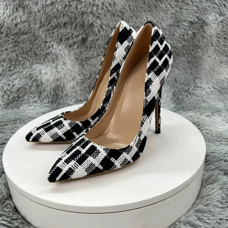Scacchi Woven Pointed Pumps
