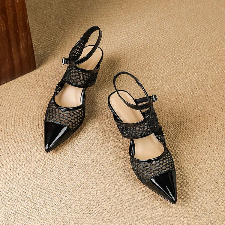 Marquesa Leather Slingbacks