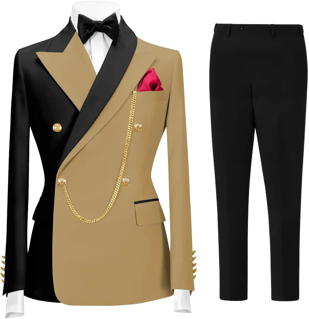 Cavaliere Chain Double-Breasted Tuxedo