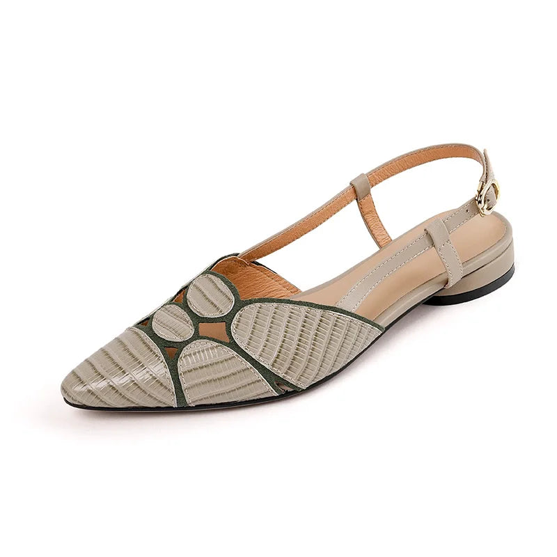 Petalo Leather Slingbacks