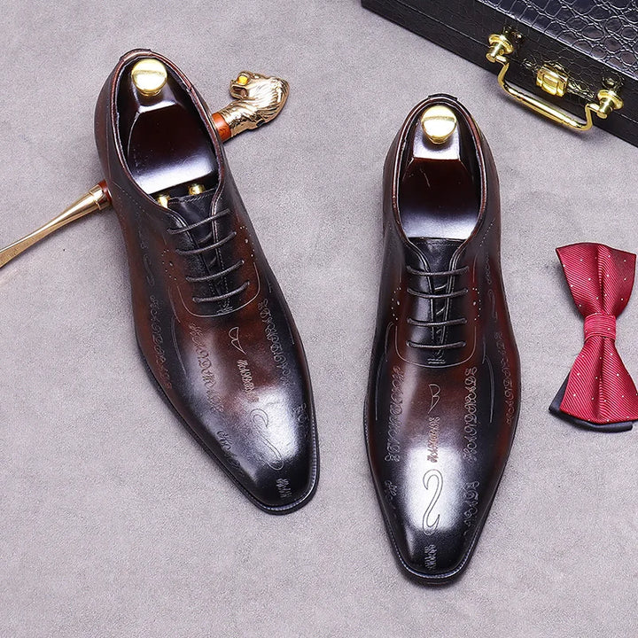Incisione Engraved Oxford Shoes